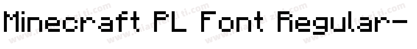 Minecraft PL Font Regular字体转换